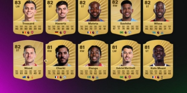 JiuyouSports-FC26英超前锋官方评分：哈兰德90分领跑，伊萨克与萨卡同获88分